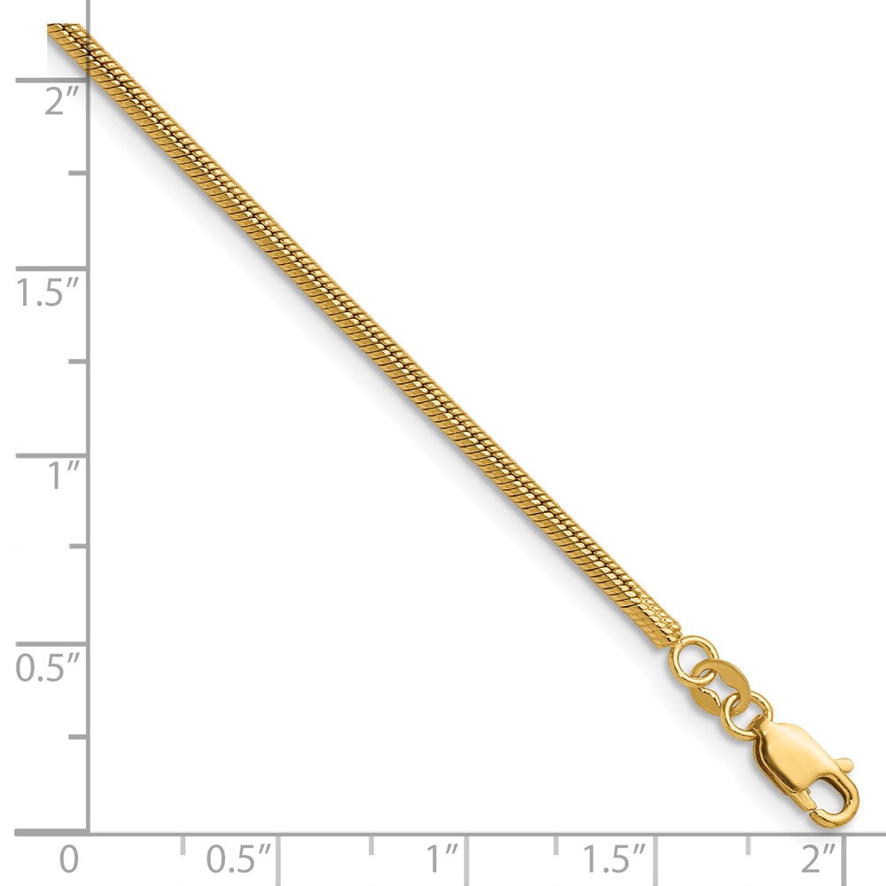 Alternate view of the 1/20 14K Gold Filled 2mm Solid Snake Chain Necklace, 18 Inch by The Black Bow Jewelry Co.