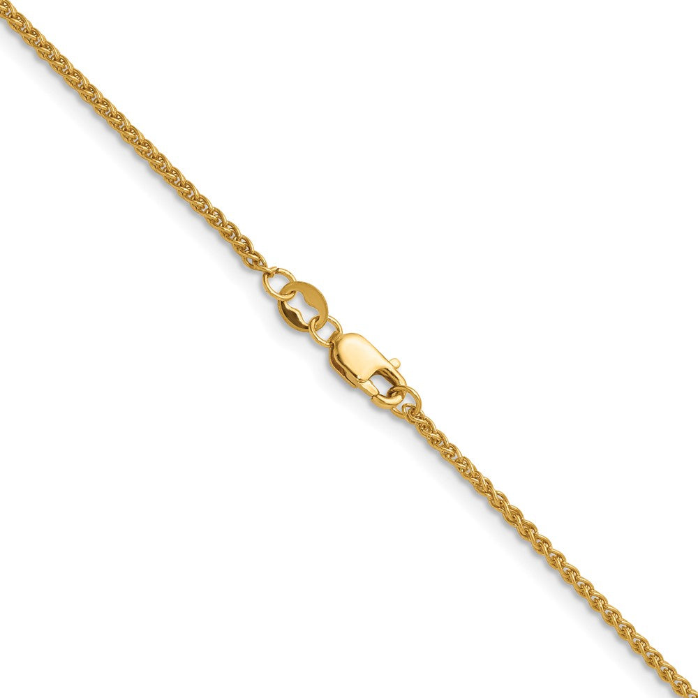 Alternate view of the 1/20 14K Gold Filled 1.5mm Solid Spiga Chain Necklace by The Black Bow Jewelry Co.