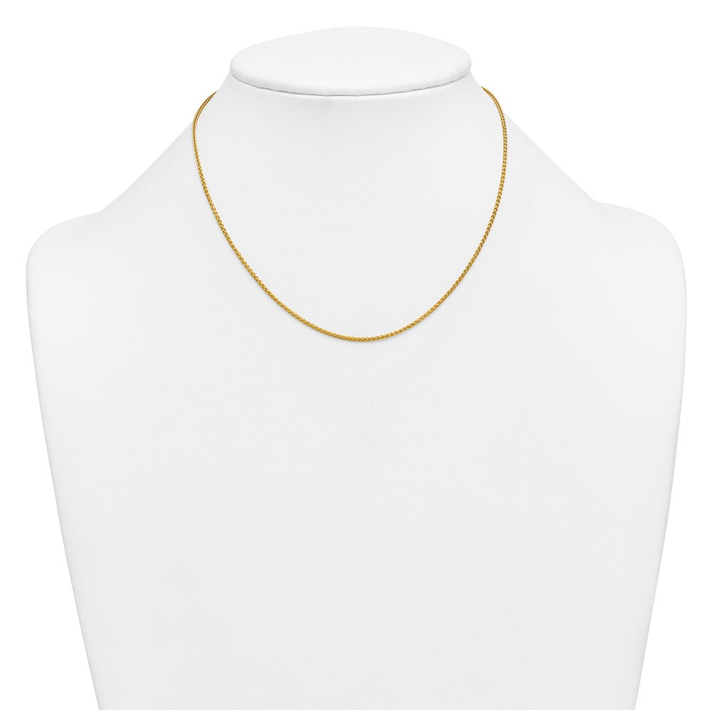 Alternate view of the 1/20 14K Gold Filled 1.5mm Solid Spiga Chain Necklace by The Black Bow Jewelry Co.