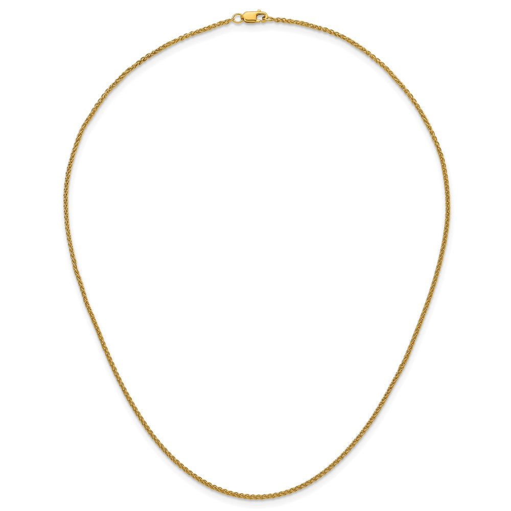 Alternate view of the 1/20 14K Gold Filled 1.5mm Solid Spiga Chain Necklace by The Black Bow Jewelry Co.