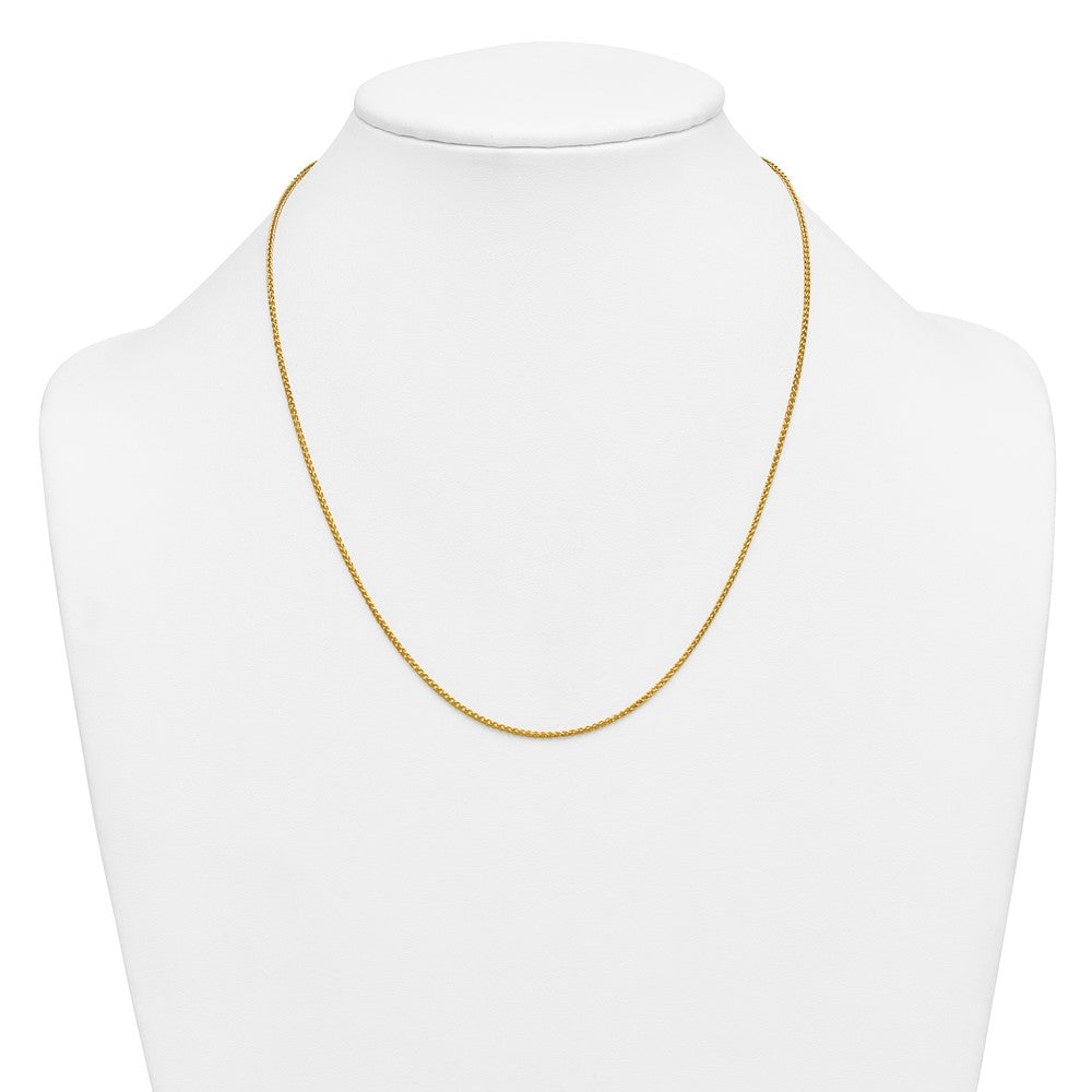 Alternate view of the 1/20 14K Gold Filled 1.5mm Solid Spiga Chain Necklace, 20 Inch by The Black Bow Jewelry Co.