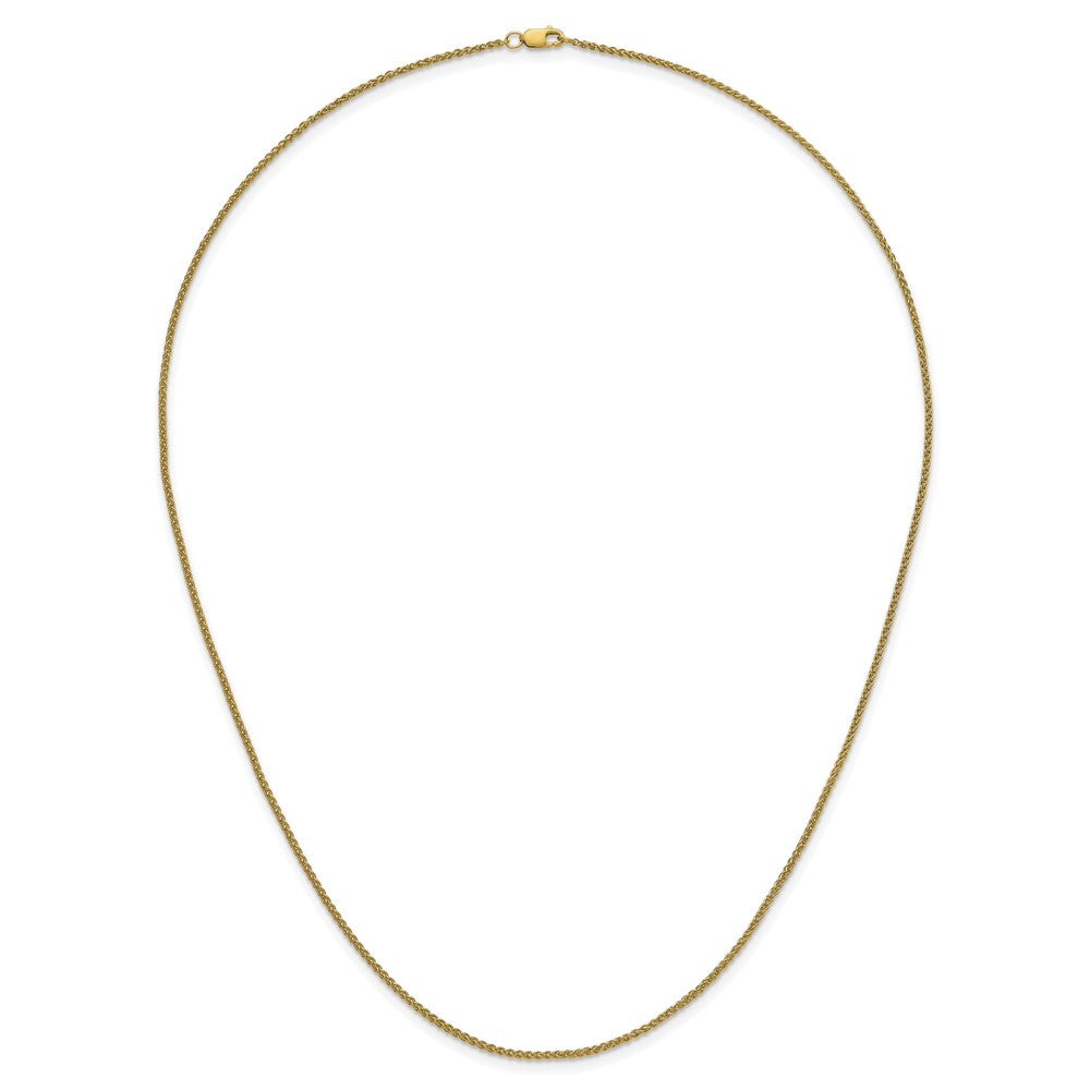 Alternate view of the 1/20 14K Gold Filled 1.5mm Solid Spiga Chain Necklace, 20 Inch by The Black Bow Jewelry Co.