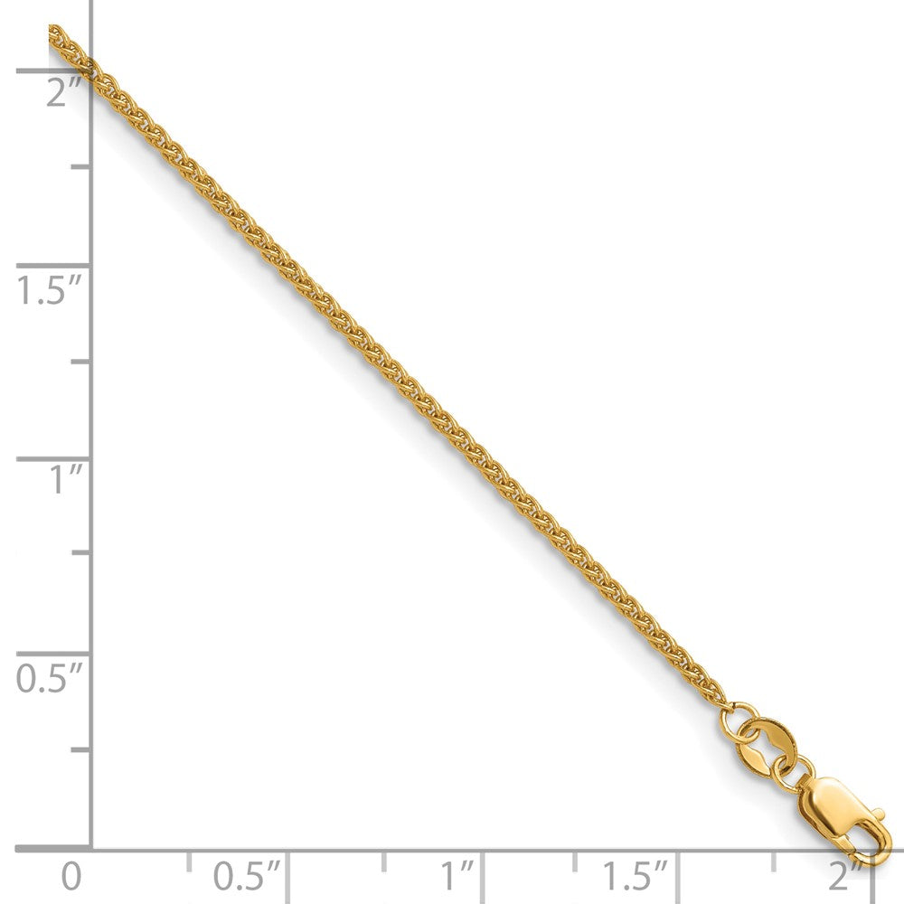Alternate view of the 1/20 14K Gold Filled 1.5mm Solid Spiga Chain Necklace, 20 Inch by The Black Bow Jewelry Co.