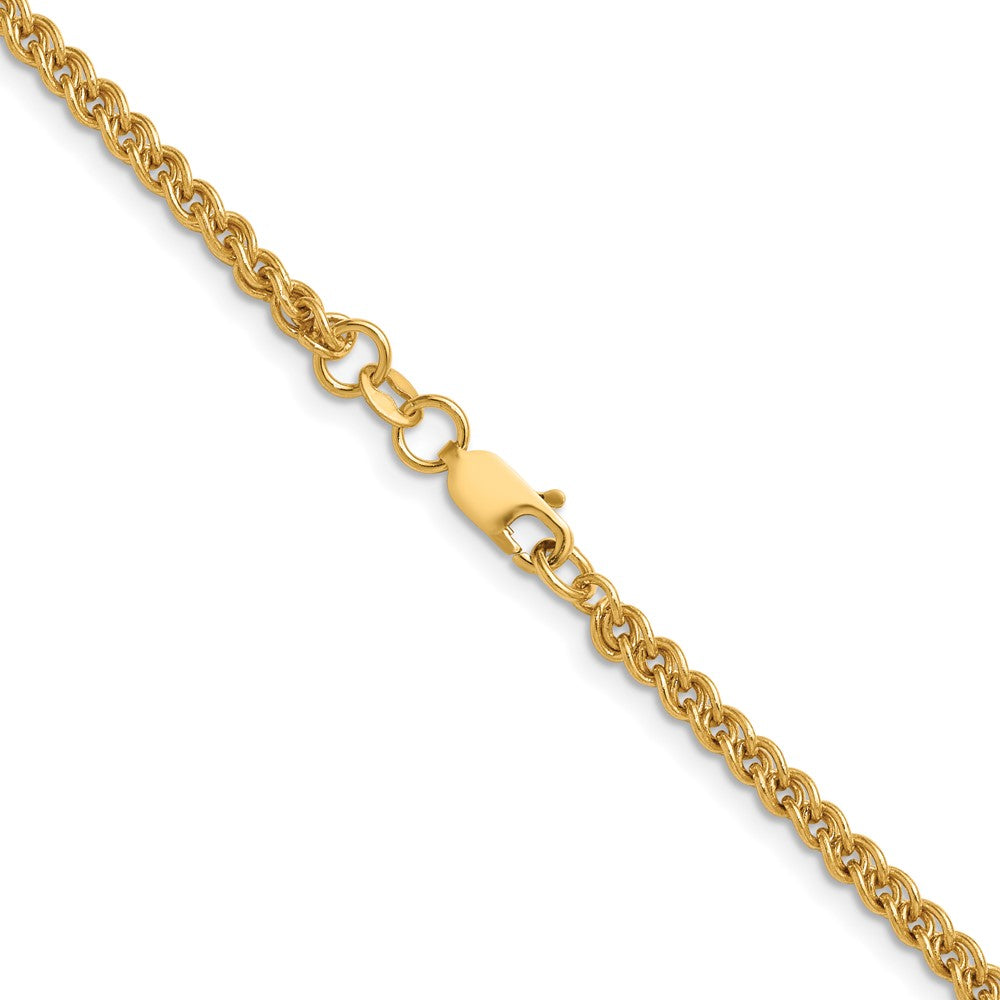 Alternate view of the 1/20 14K Gold Filled 2.8mm Solid Wheat Chain Necklace by The Black Bow Jewelry Co.