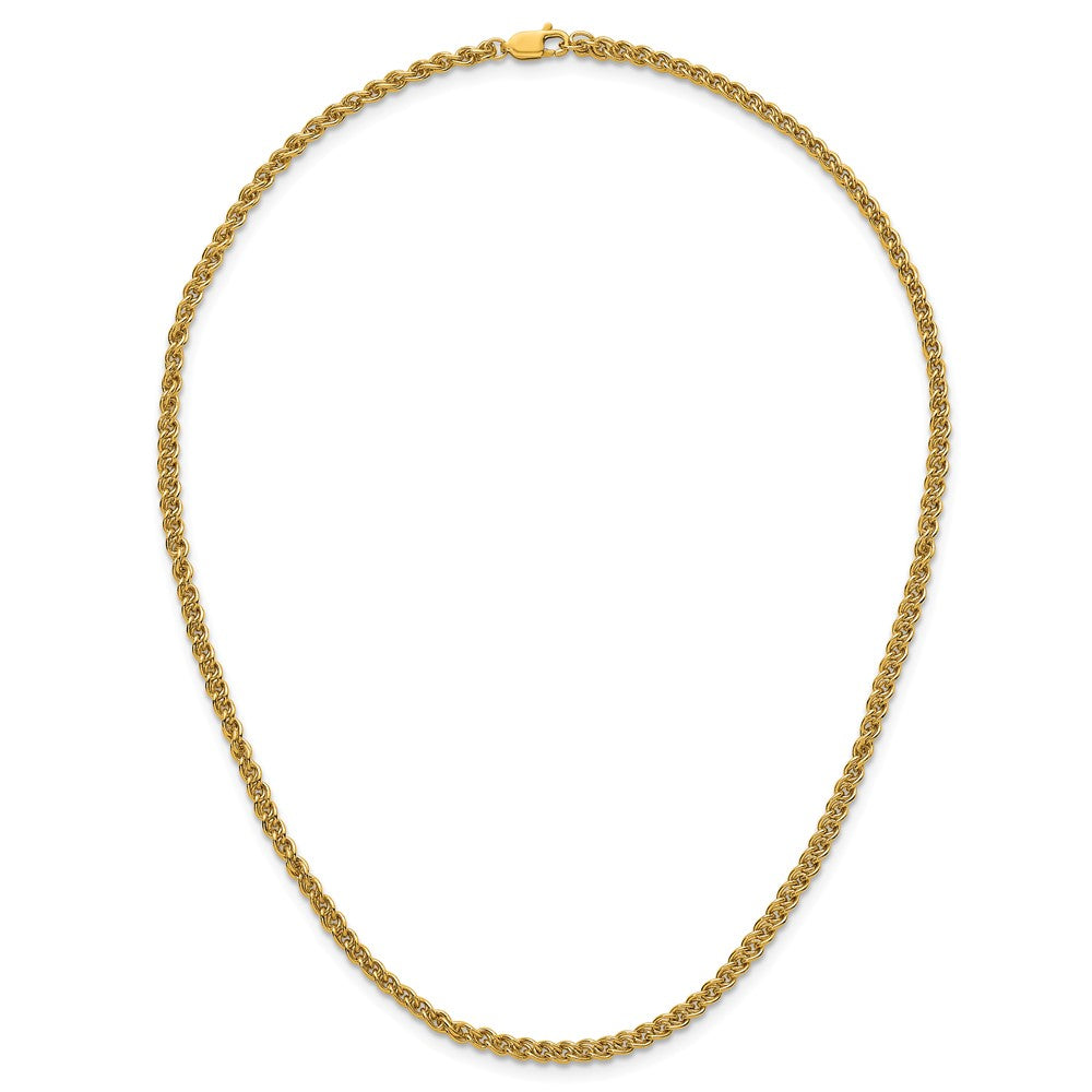 Alternate view of the 1/20 14K Gold Filled 2.8mm Solid Wheat Chain Necklace by The Black Bow Jewelry Co.