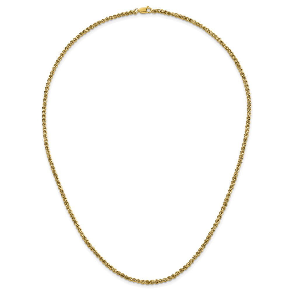 Alternate view of the 1/20 14K Gold Filled 2.8mm Solid Wheat Chain Necklace, 20 Inch by The Black Bow Jewelry Co.