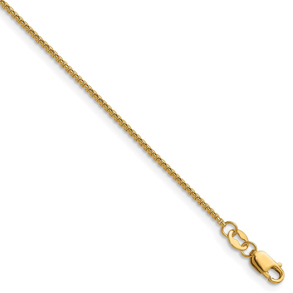 1/20 14K Gold Filled 1.2mm Solid Round Box Chain Necklace, Item C10899 by The Black Bow Jewelry Co.