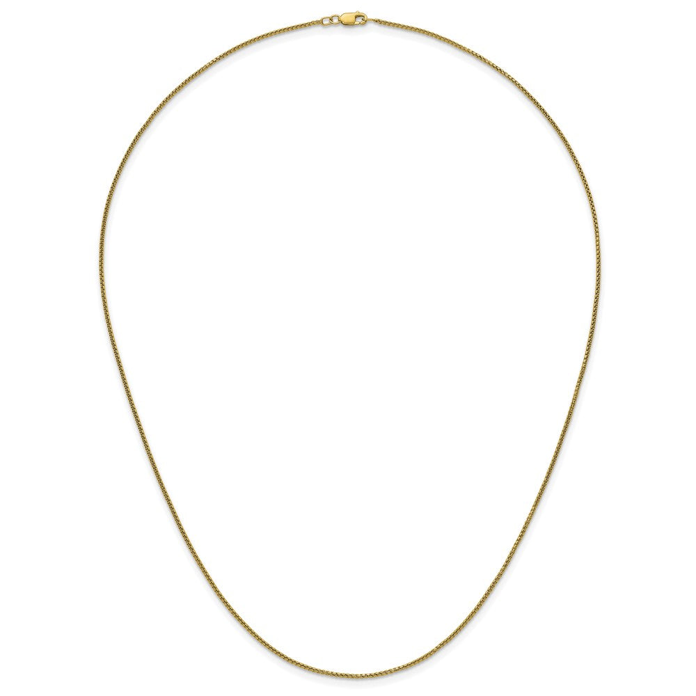 Alternate view of the 1/20 14K Gold Filled 1.2mm Solid Round Box Chain Necklace, 20 Inch by The Black Bow Jewelry Co.