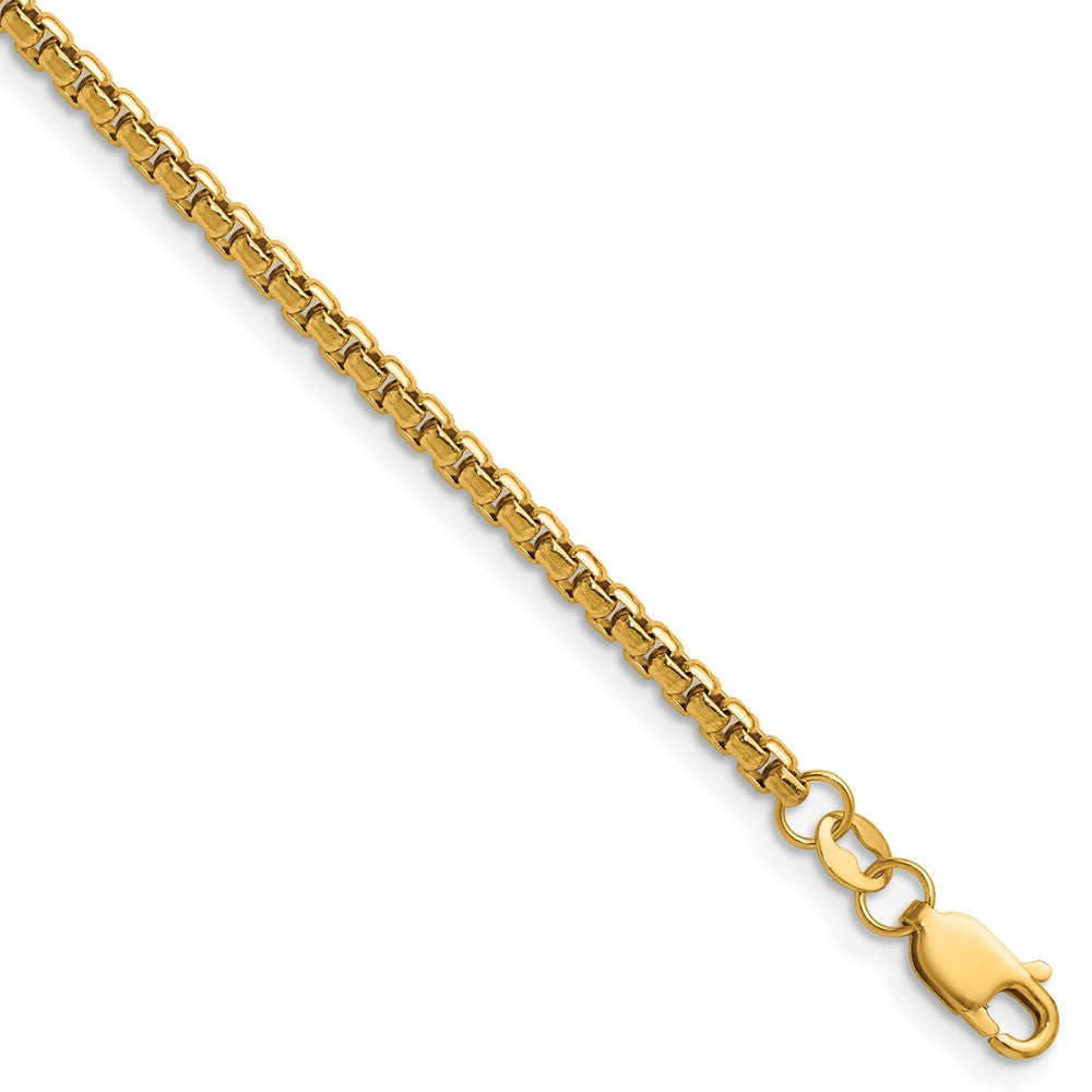 1/20 14K Gold Filled 2.6mm Solid Round Box Chain Necklace