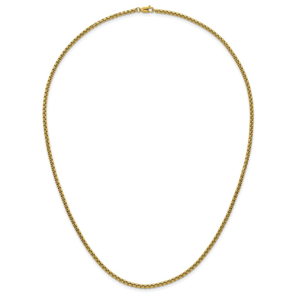 Alternate view of the 1/20 14K Gold Filled 2.6mm Solid Round Box Chain Necklace, 20 Inch by The Black Bow Jewelry Co.
