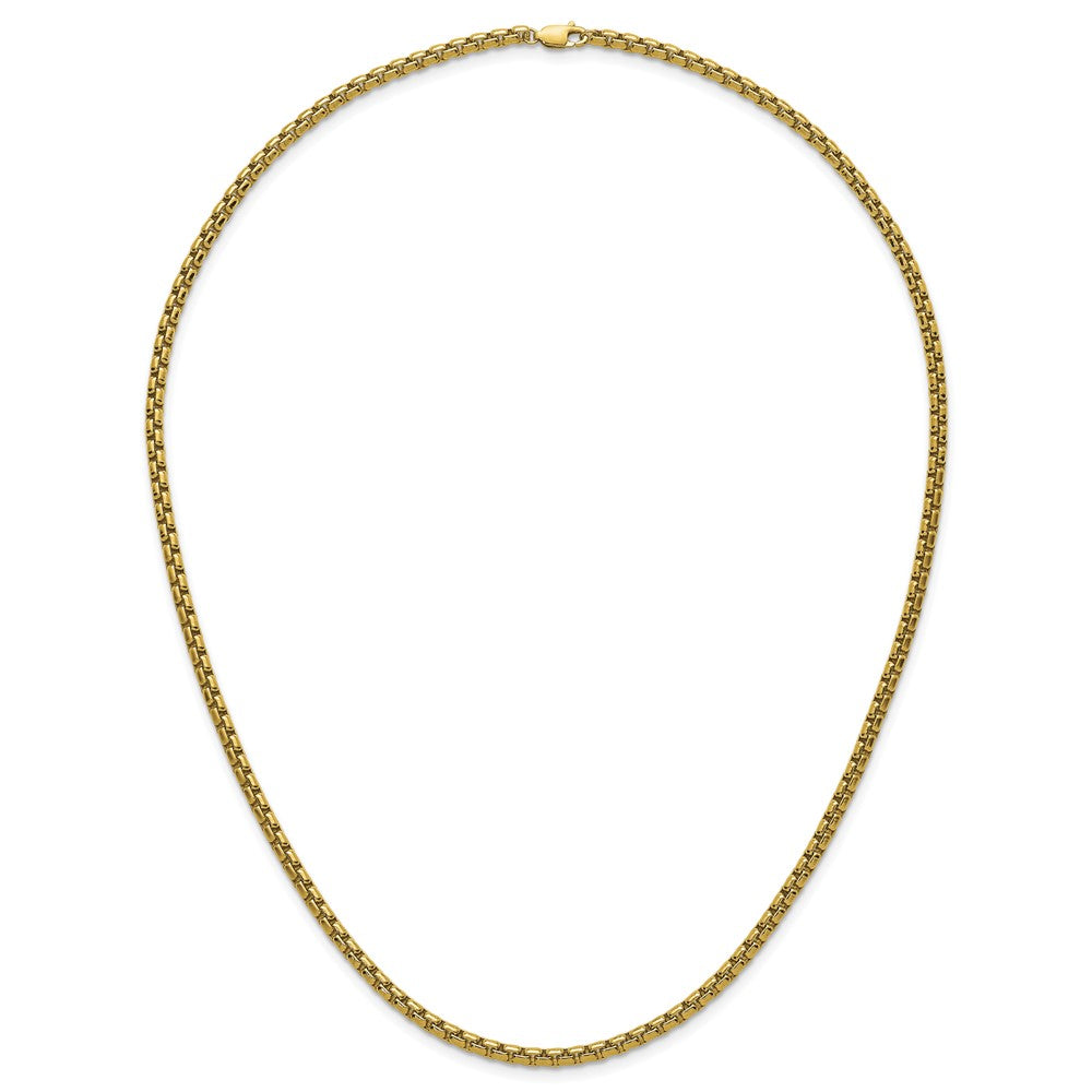 Alternate view of the 1/20 14K Gold Filled 3.6mm Solid Round Box Chain Necklace, 20 Inch by The Black Bow Jewelry Co.