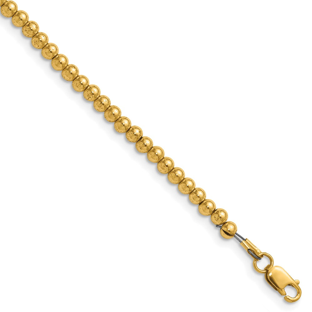 1/20 14K Gold Filled 3mm Hollow Bead Chain Adj. Necklace, 16-18 Inch, Item C10904-18 by The Black Bow Jewelry Co.