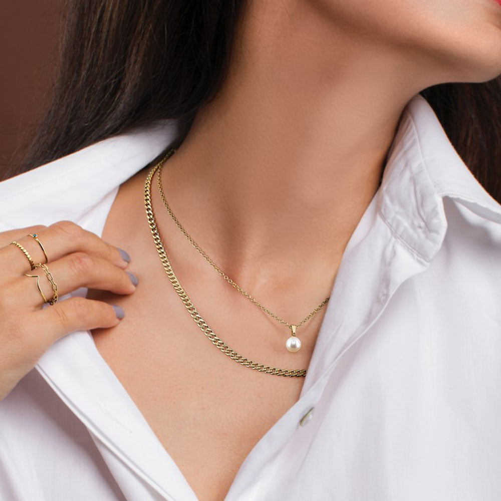 Alternate view of the 1/20 14K Gold Filled 1.7mm Adj. Hollow Cable Chain Necklace, 22 inch by The Black Bow Jewelry Co.