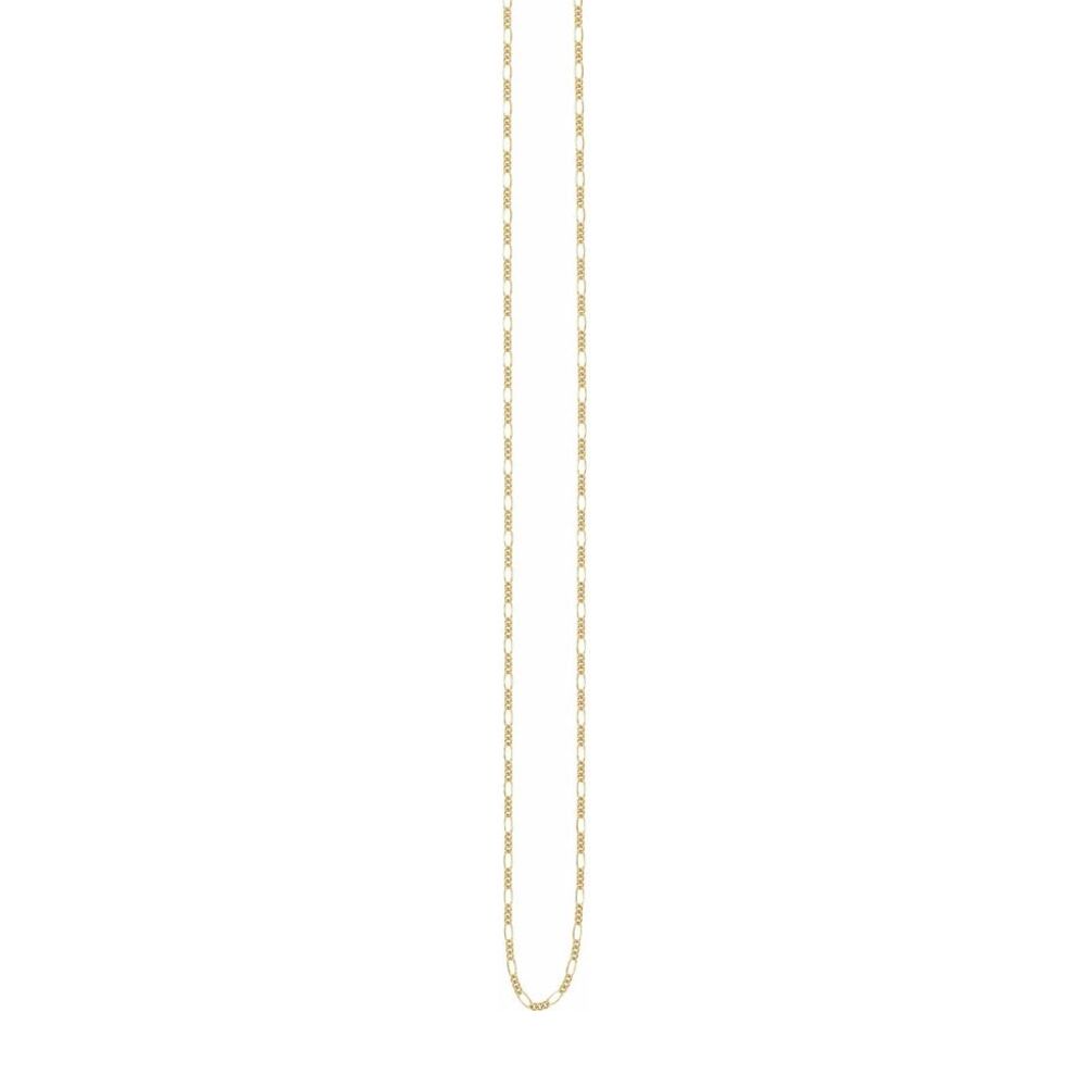 Alternate view of the 1/20 14K Yellow Gold Filled 1.5mm Solid Figaro Chain Necklace by The Black Bow Jewelry Co.