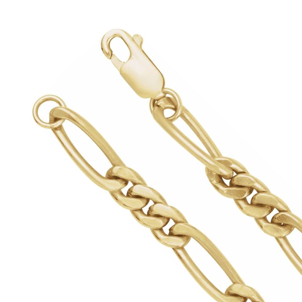 1/20 14K Yellow Gold Filled 5.2mm Solid Figaro Chain Necklace, Item C10912 by The Black Bow Jewelry Co.