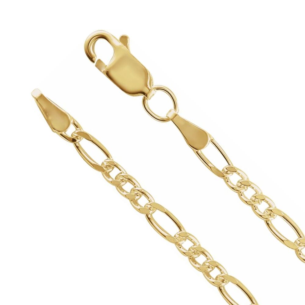 1/20 14K Yellow Gold Filled 2.5mm Solid Figaro Chain Necklace, Item C10913 by The Black Bow Jewelry Co.
