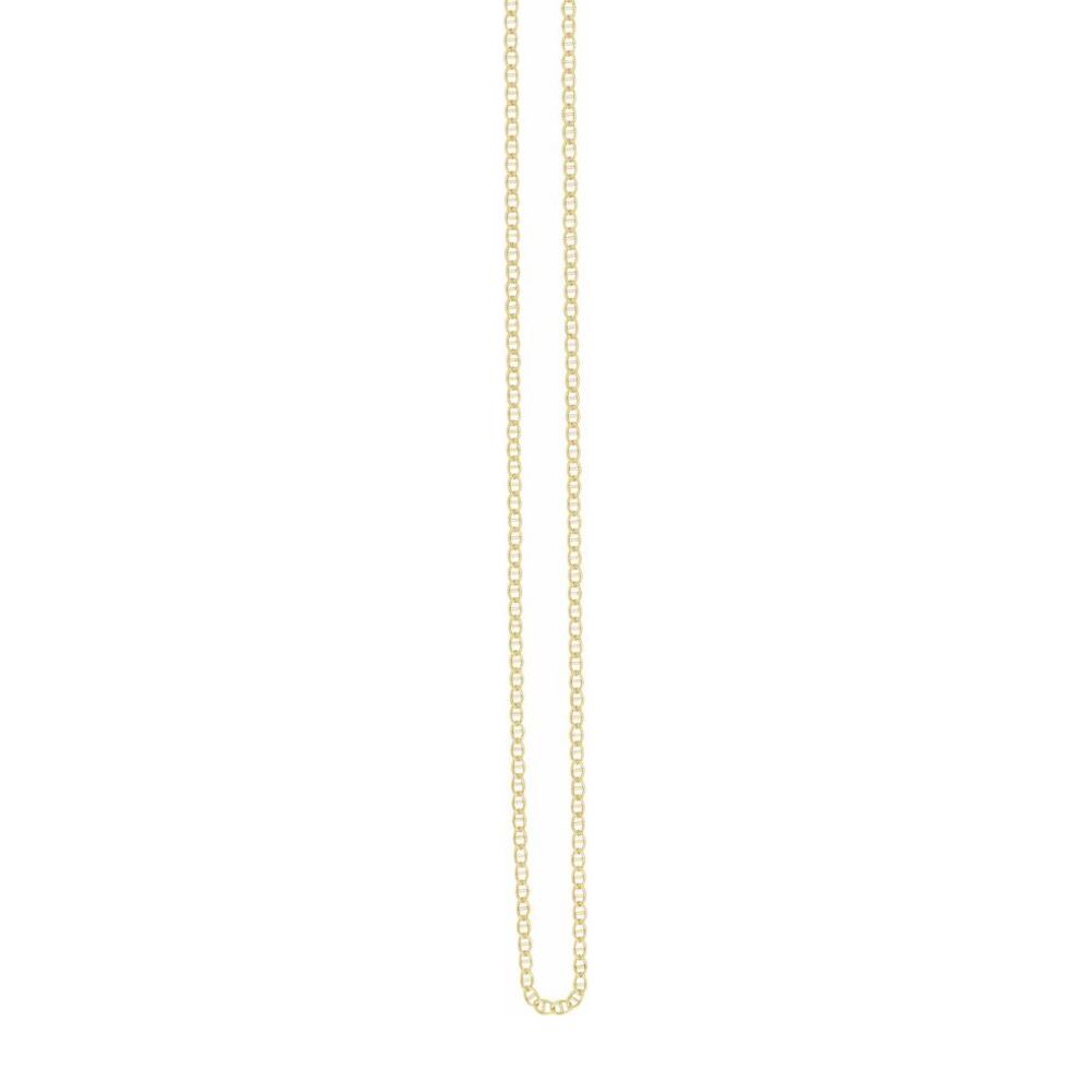 Alternate view of the 1/20 14K Yellow Gold Filled 2.6mm Anchor Chain Necklace by The Black Bow Jewelry Co.