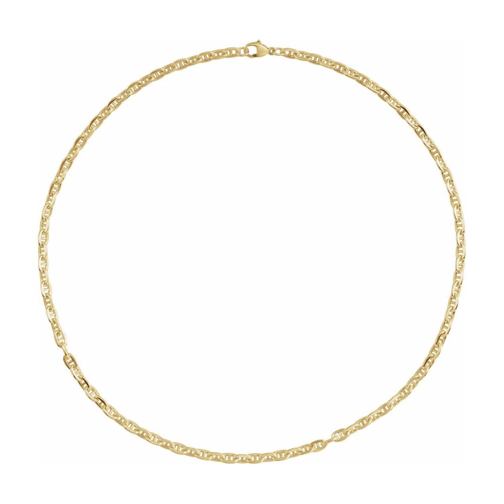Alternate view of the 1/20 14K Yellow Gold Filled 4.5mm Solid Cable Anchor Chain Necklace by The Black Bow Jewelry Co.
