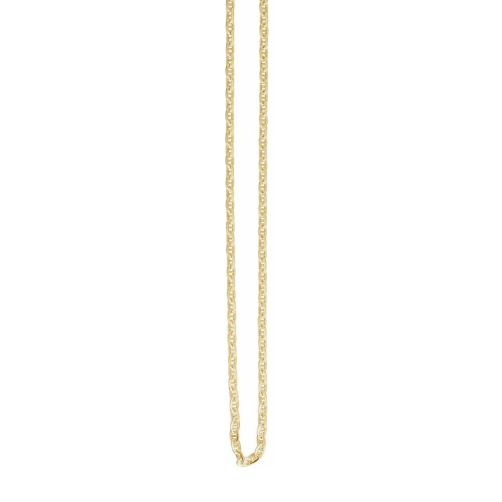 Alternate view of the 1/20 14K Yellow Gold Filled 4.5mm Solid Cable Anchor Chain Necklace by The Black Bow Jewelry Co.