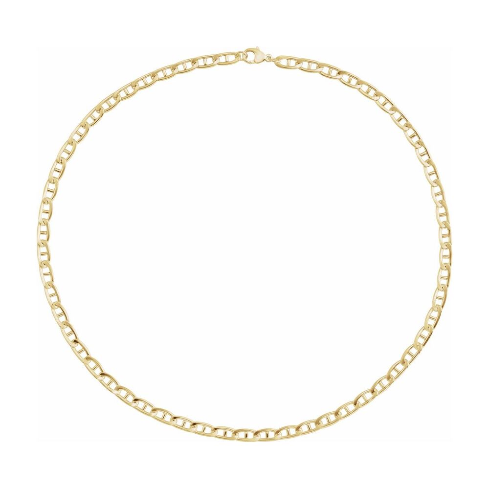 Alternate view of the 1/20 14K Yellow Gold Filled 5.1mm Anchor Chain Necklace by The Black Bow Jewelry Co.