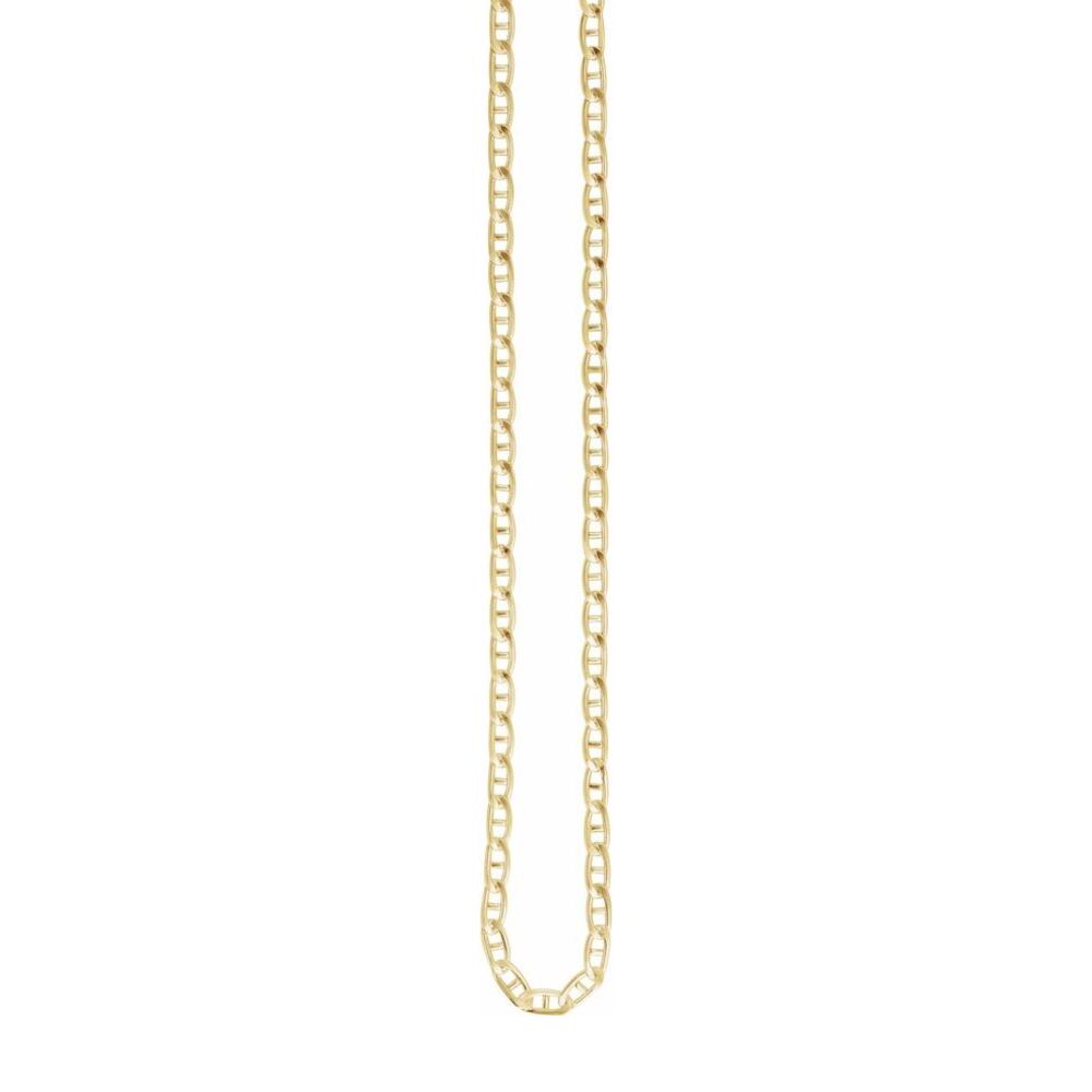 Alternate view of the 1/20 14K Yellow Gold Filled 5.1mm Anchor Chain Necklace by The Black Bow Jewelry Co.