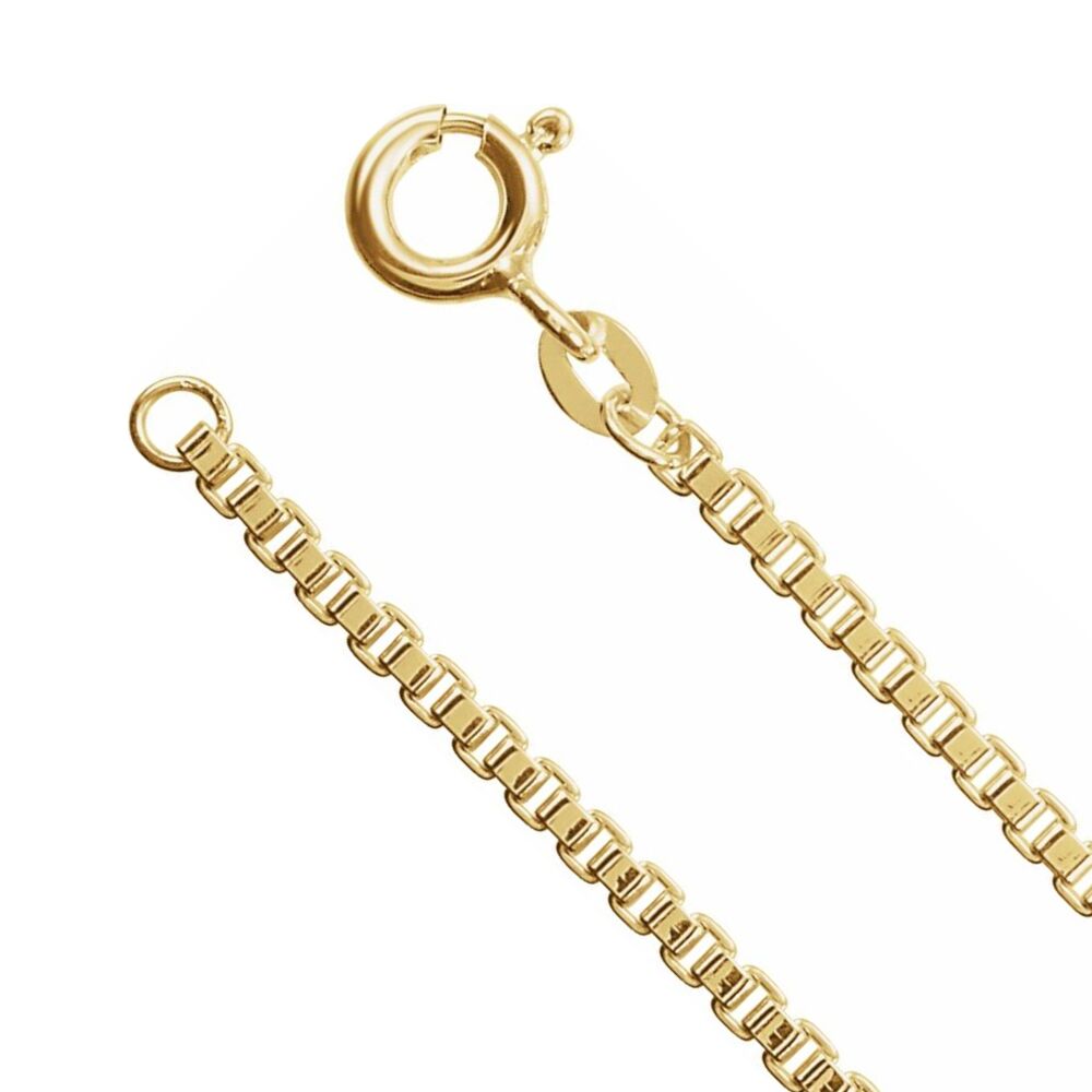 1/20 14K Yellow Gold Filled 2mm Solid Box Chain Necklace, Item C10919 by The Black Bow Jewelry Co.
