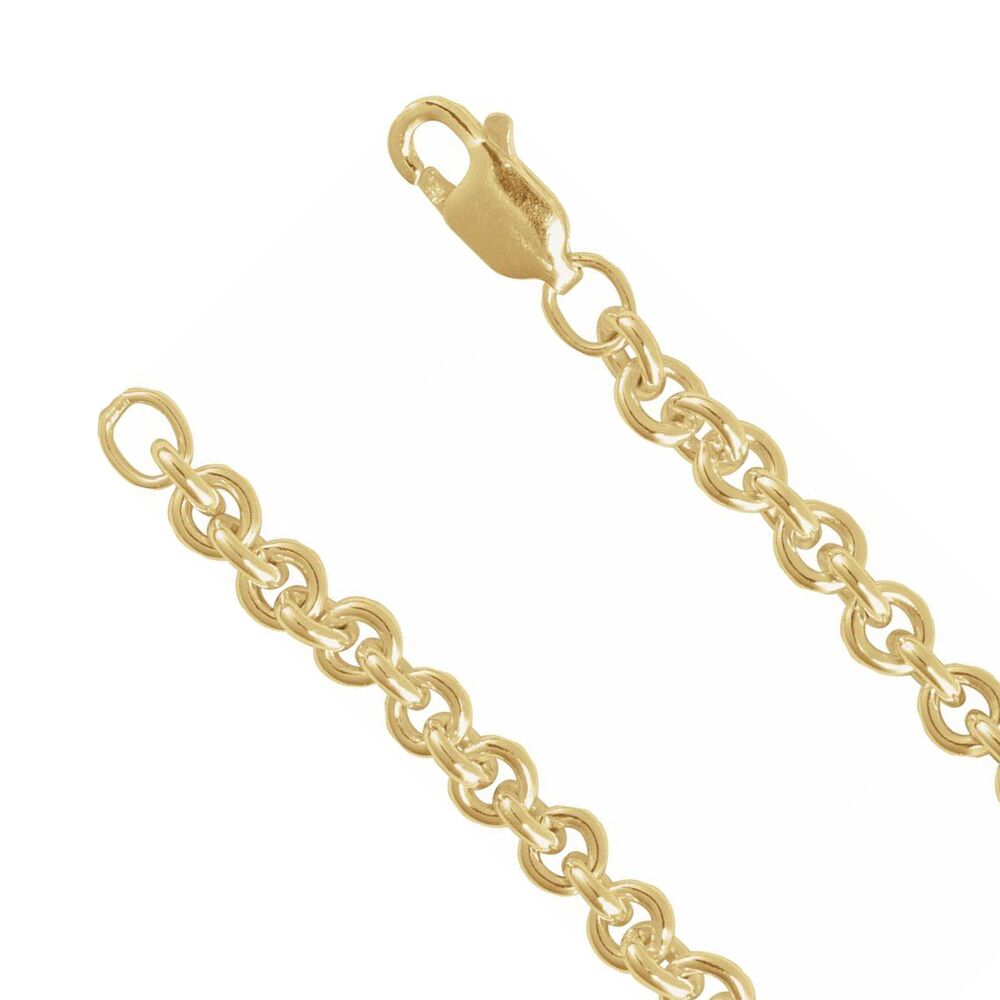 1/20 14K Yellow Gold Filled 4mm Solid Cable Chain Necklace, Item C10920 by The Black Bow Jewelry Co.
