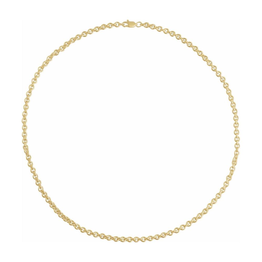 Alternate view of the 1/20 14K Yellow Gold Filled 4mm Solid Cable Chain Necklace by The Black Bow Jewelry Co.