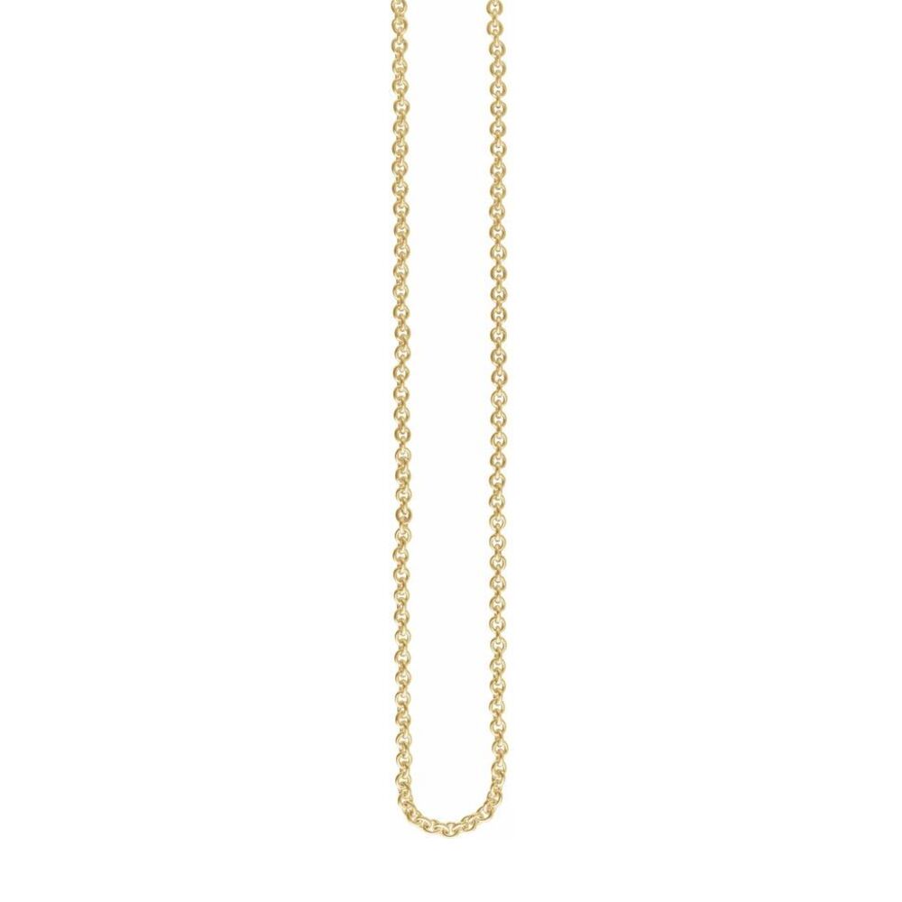 Alternate view of the 1/20 14K Yellow Gold Filled 4mm Solid Cable Chain Necklace by The Black Bow Jewelry Co.