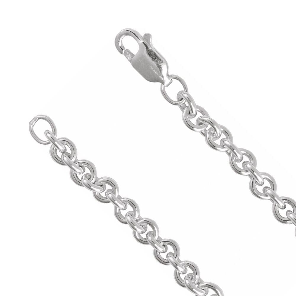 Sterling Silver 4mm Solid Cable Chain Necklace, Item C10921 by The Black Bow Jewelry Co.
