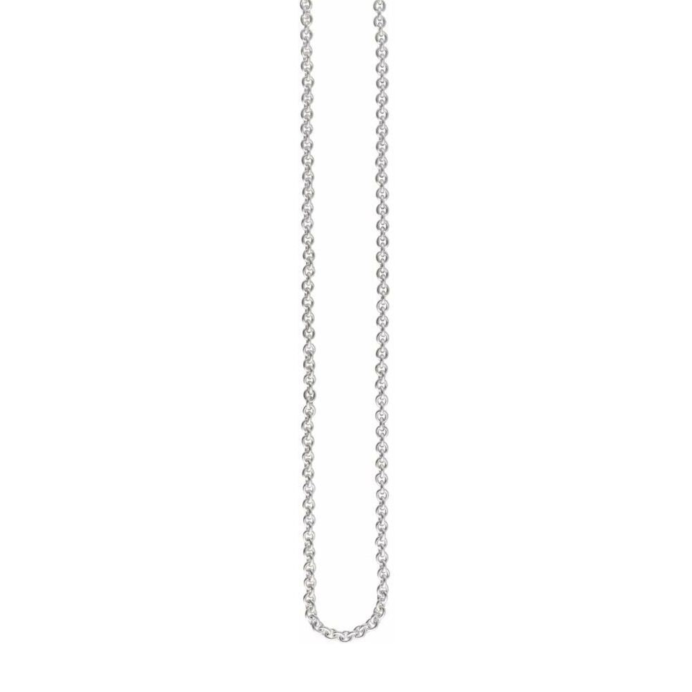 Alternate view of the Sterling Silver 4mm Solid Cable Chain Necklace by The Black Bow Jewelry Co.