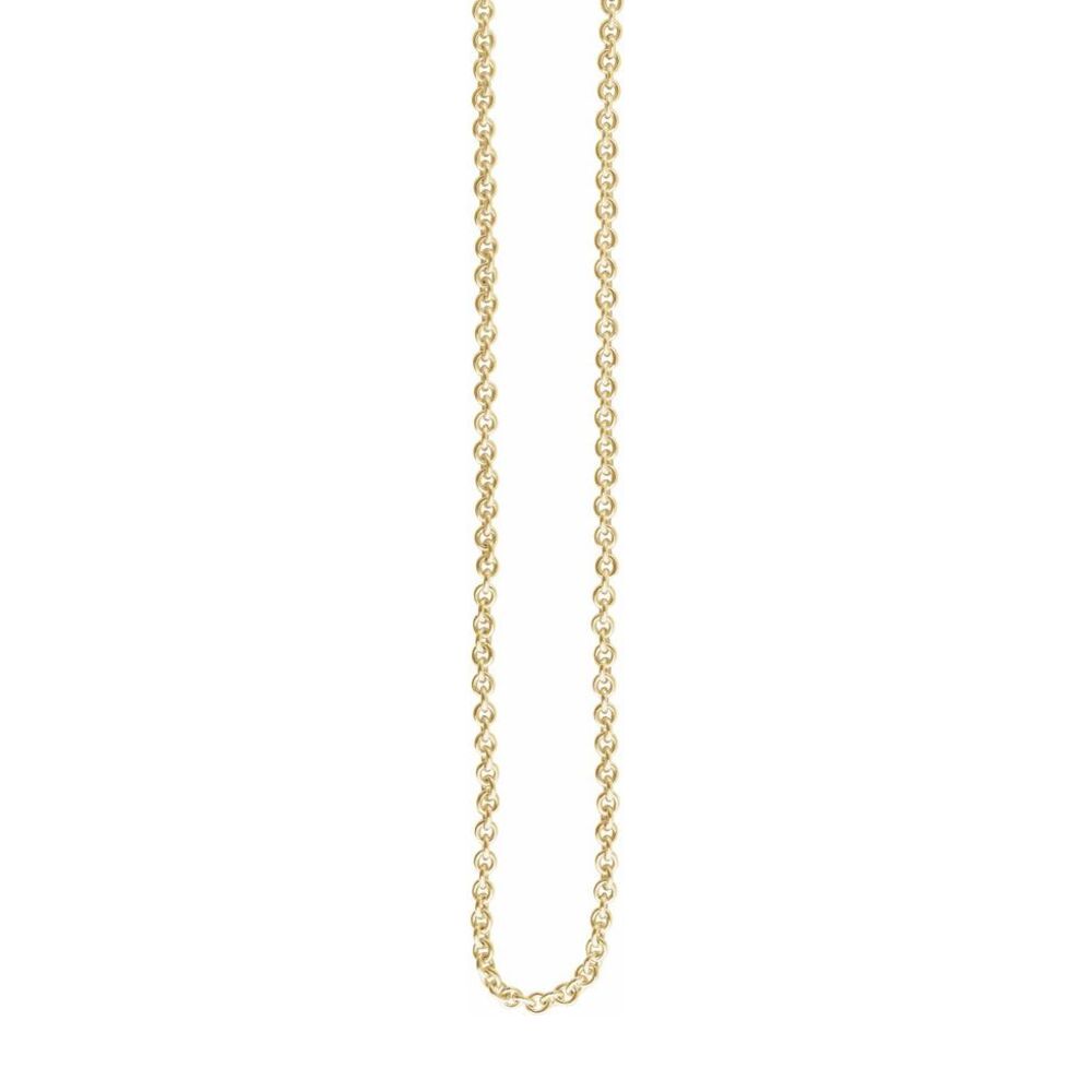 Alternate view of the 1/20 14K Yellow Gold Filled 4.4mm Solid Cable Chain Necklace by The Black Bow Jewelry Co.