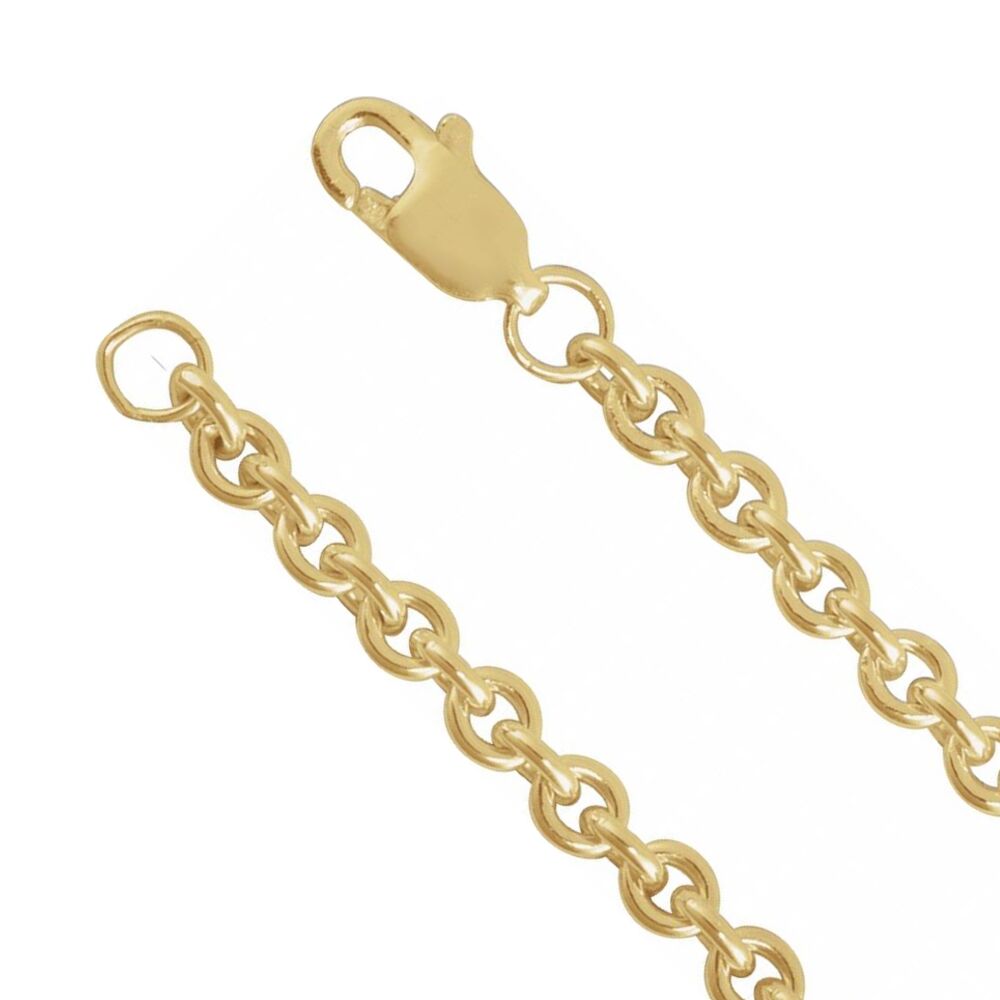 1/20 14K Yellow Gold Filled 2.8mm Solid Cable Chain Necklace, Item C10923 by The Black Bow Jewelry Co.