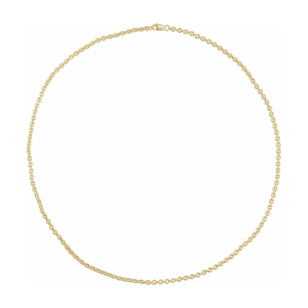 Alternate view of the 1/20 14K Yellow Gold Filled 2.8mm Solid Cable Chain Necklace by The Black Bow Jewelry Co.