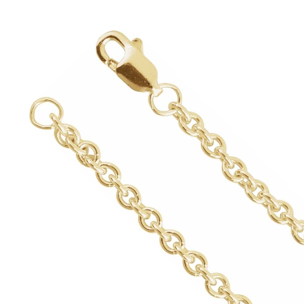 1/20 14K Yellow Gold Filled 2.4mm Solid Cable Chain Necklace, Item C10924 by The Black Bow Jewelry Co.