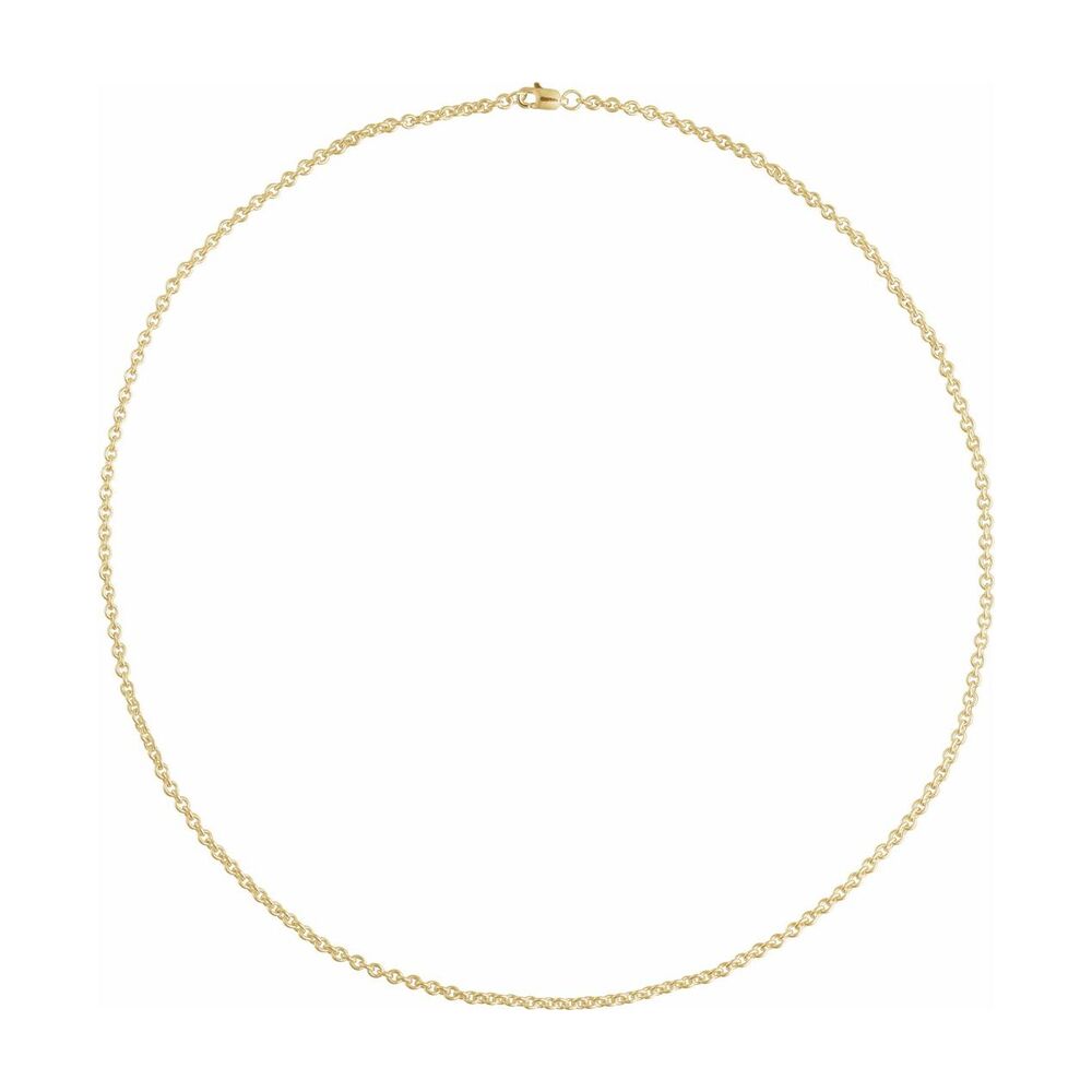 Alternate view of the 1/20 14K Yellow Gold Filled 2.4mm Solid Cable Chain Necklace by The Black Bow Jewelry Co.