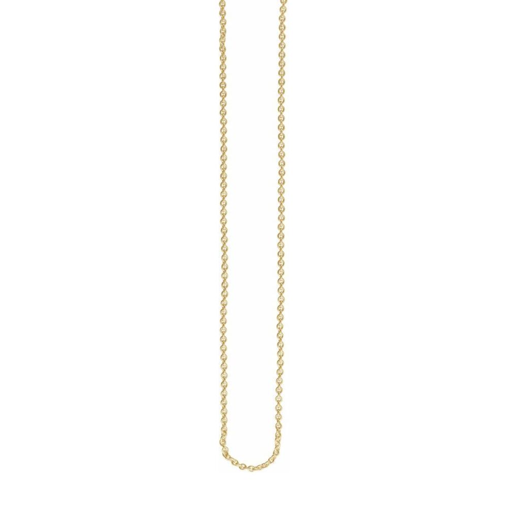 Alternate view of the 1/20 14K Yellow Gold Filled 2.4mm Solid Cable Chain Necklace by The Black Bow Jewelry Co.