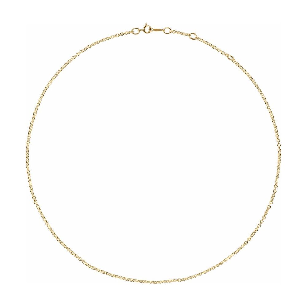 Alternate view of the 1/20 14K Yellow Gold Filled 2mm Solid Cable Chain Necklace by The Black Bow Jewelry Co.