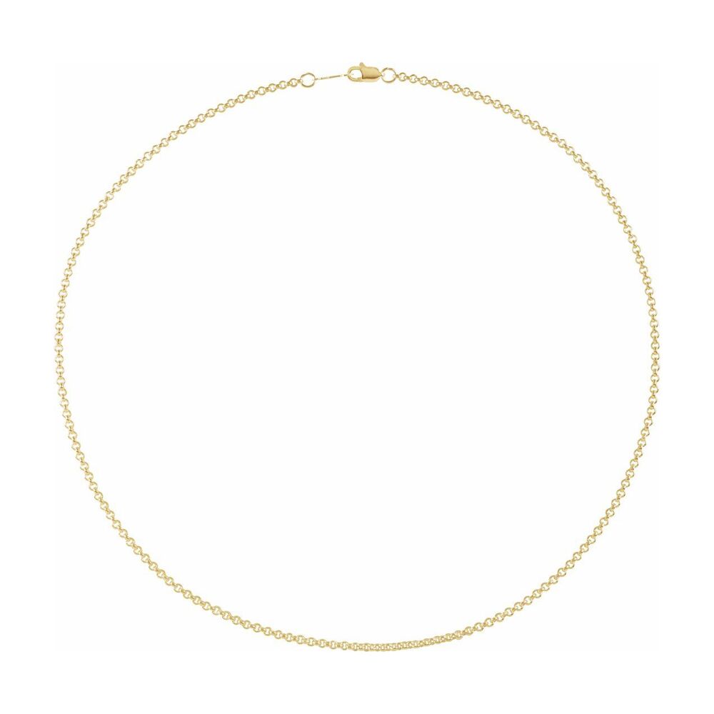 Alternate view of the 1/20 14K Yellow Gold Filled 1.75mm Solid Cable Chain Necklace by The Black Bow Jewelry Co.