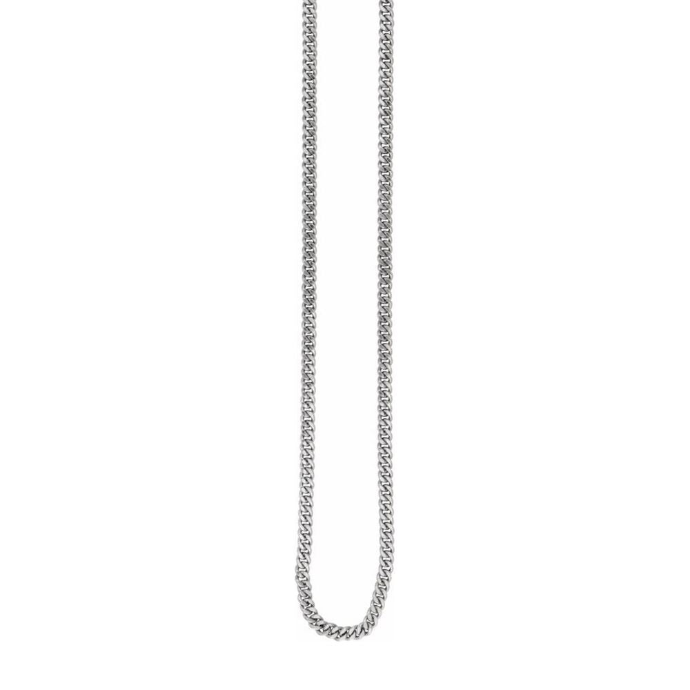 Alternate view of the Sterling Silver 4.8mm Solid Curb Chain Necklace by The Black Bow Jewelry Co.