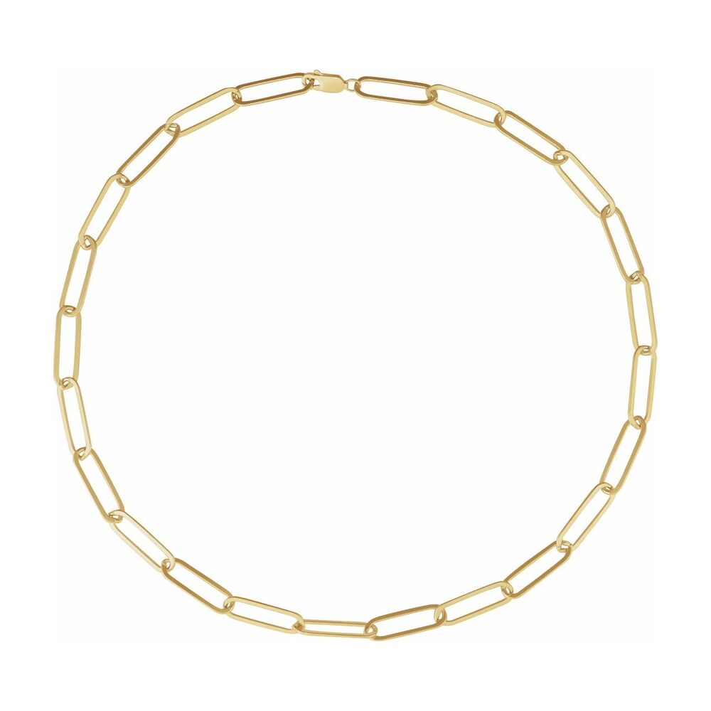 Alternate view of the 1/20 14K Yellow Gold Filled 6.2mm Elongated Cable Chain Necklace by The Black Bow Jewelry Co.