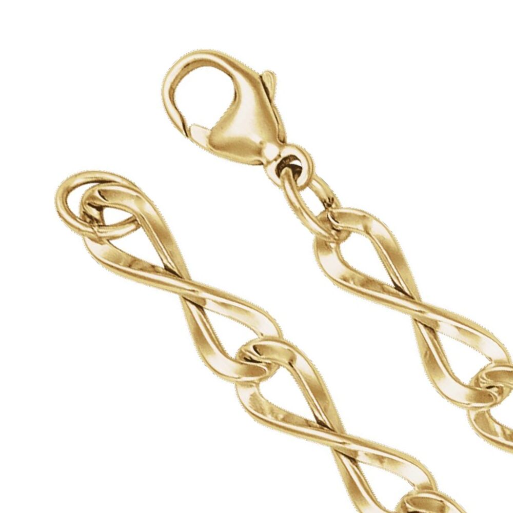 1/20 14K Yellow Gold Filled 5.5mm Solid Figure Eight Chain Necklace, Item C10934 by The Black Bow Jewelry Co.