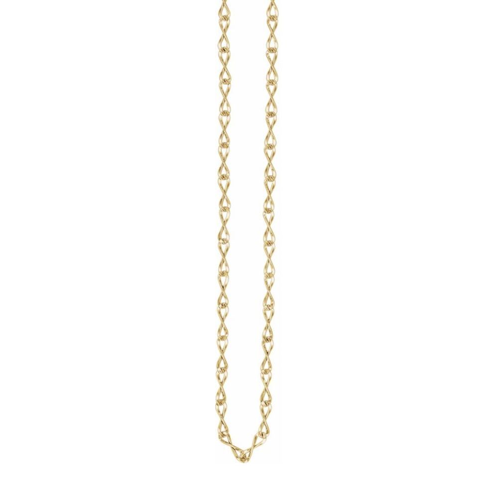 Alternate view of the 1/20 14K Yellow Gold Filled 5.5mm Solid Figure Eight Chain Necklace by The Black Bow Jewelry Co.