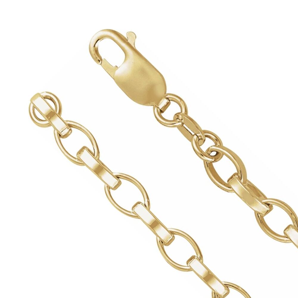 1/20 14K Yellow Gold Filled 5mm Solid Oval Rolo Chain Necklace, Item C10936 by The Black Bow Jewelry Co.