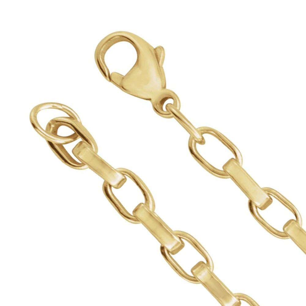 1/20 14K Yellow Gold Filled 4mm Solid Oval Rolo Chain Necklace, Item C10937 by The Black Bow Jewelry Co.