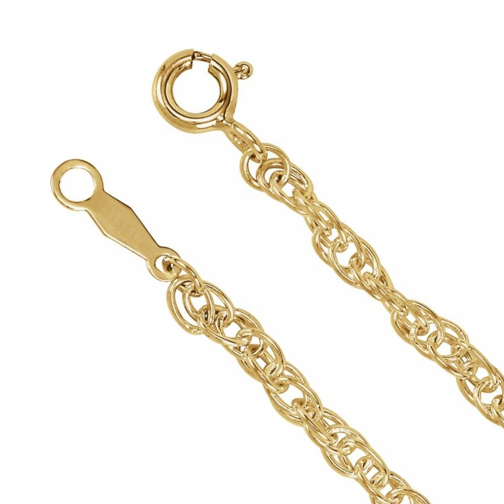 1/20 14K Yellow Gold Filled 2.5mm Loose Rope Chain Necklace, Item C10939 by The Black Bow Jewelry Co.