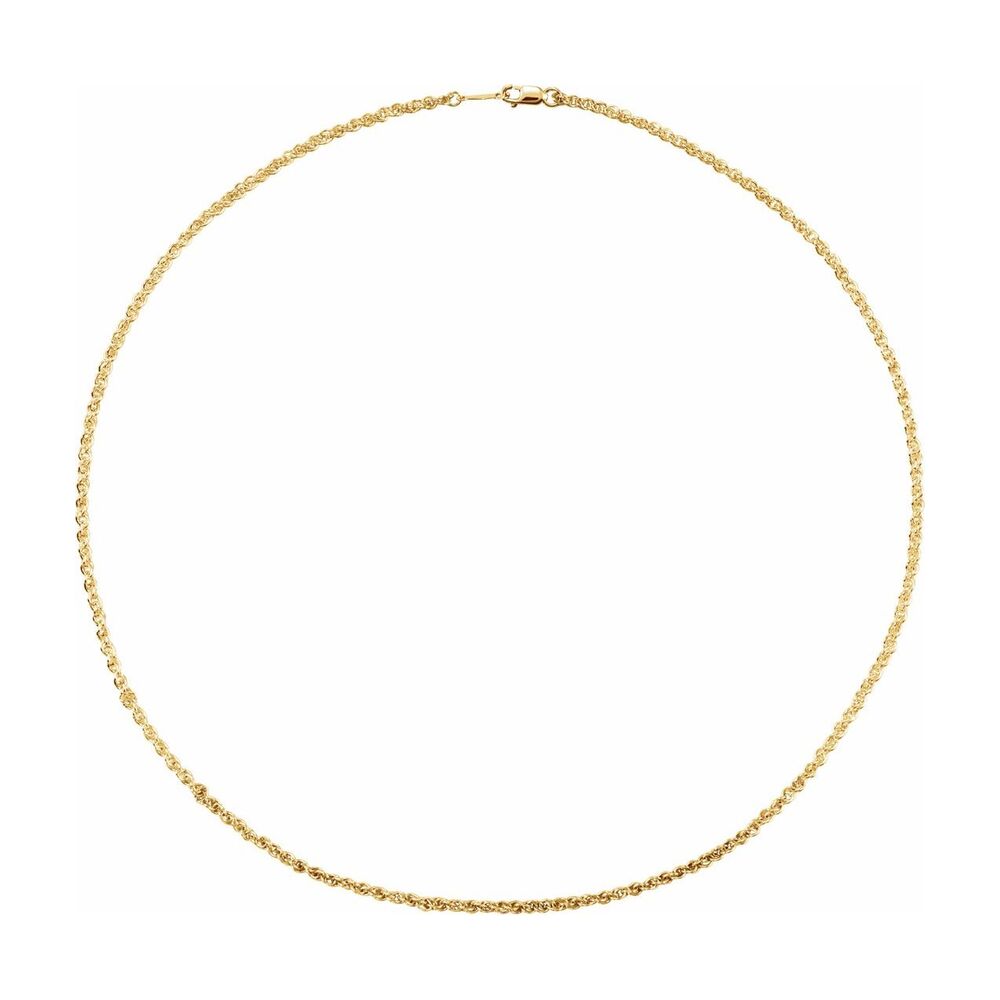 Alternate view of the 1/20 14K Yellow Gold Filled 2mm Loose Rope Chain Necklace by The Black Bow Jewelry Co.