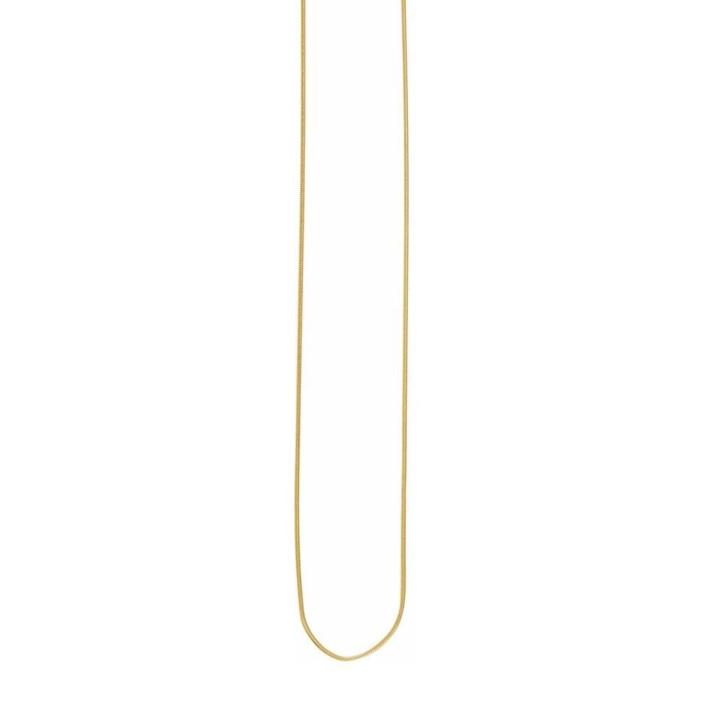 Alternate view of the 1/20 14K Yellow Gold Filled 1.2mm Round Snake Chain Necklace by The Black Bow Jewelry Co.