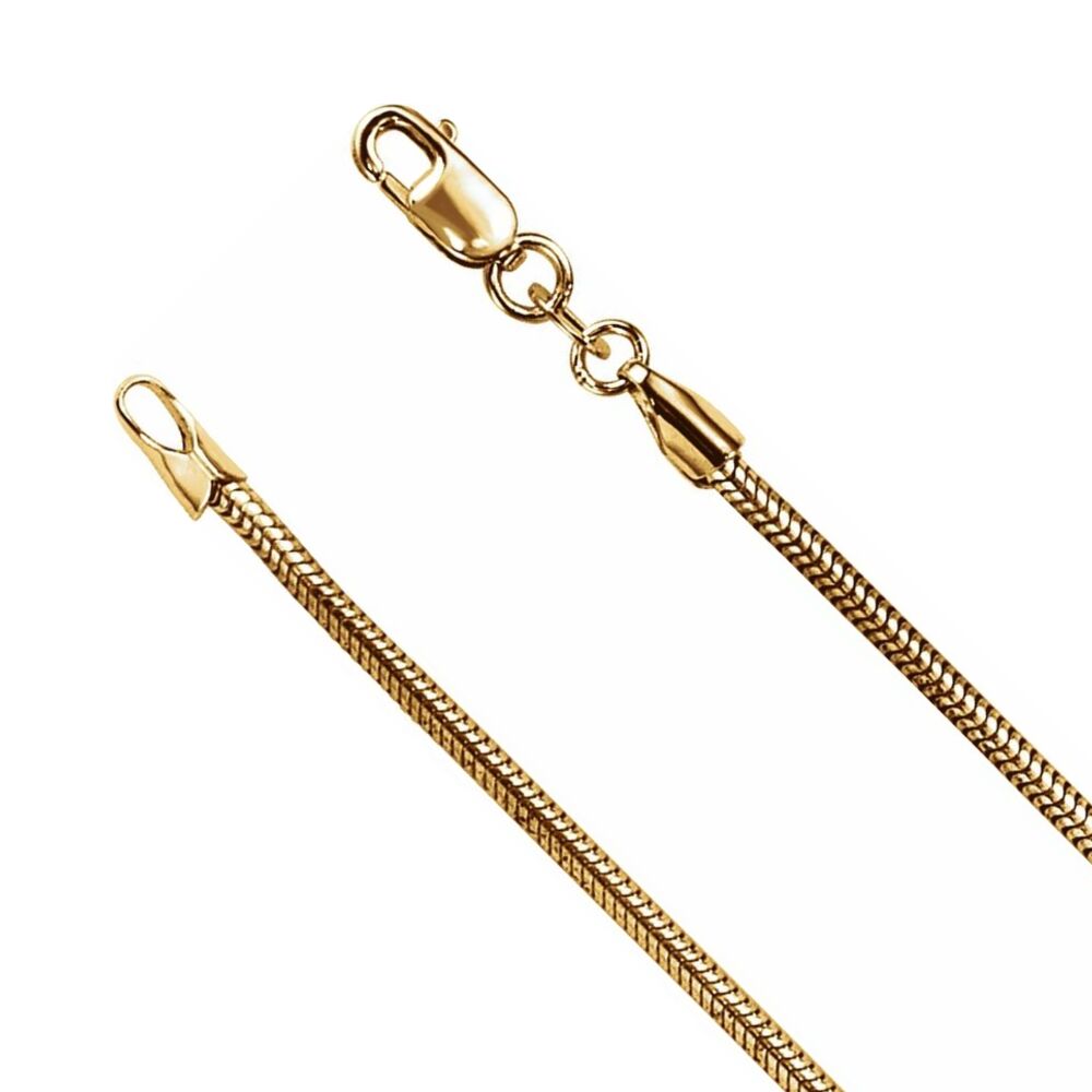 1/20 14K Yellow Gold Filled 1.5mm Round Snake Chain Necklace, Item C10943 by The Black Bow Jewelry Co.
