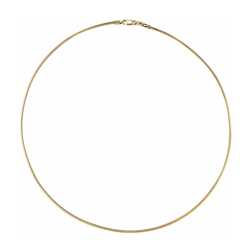 Alternate view of the 1/20 14K Yellow Gold Filled 1.5mm Round Snake Chain Necklace by The Black Bow Jewelry Co.